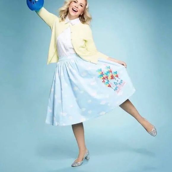 Disney Dresses & Skirts - Disney Dress Shop Skirt Mickey up balloon cloud castle size large her universe